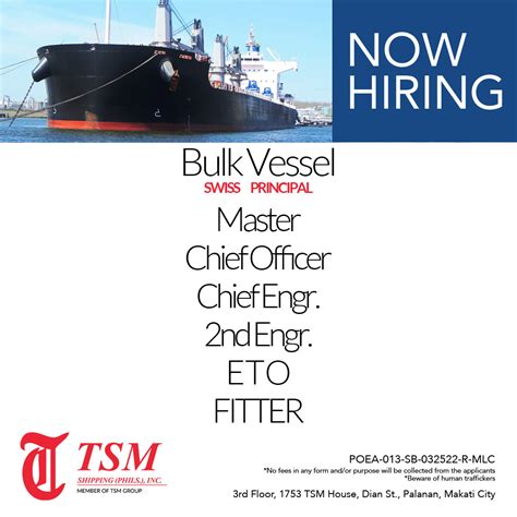 tsm shipping salary|TSM Shipping (Phils) .